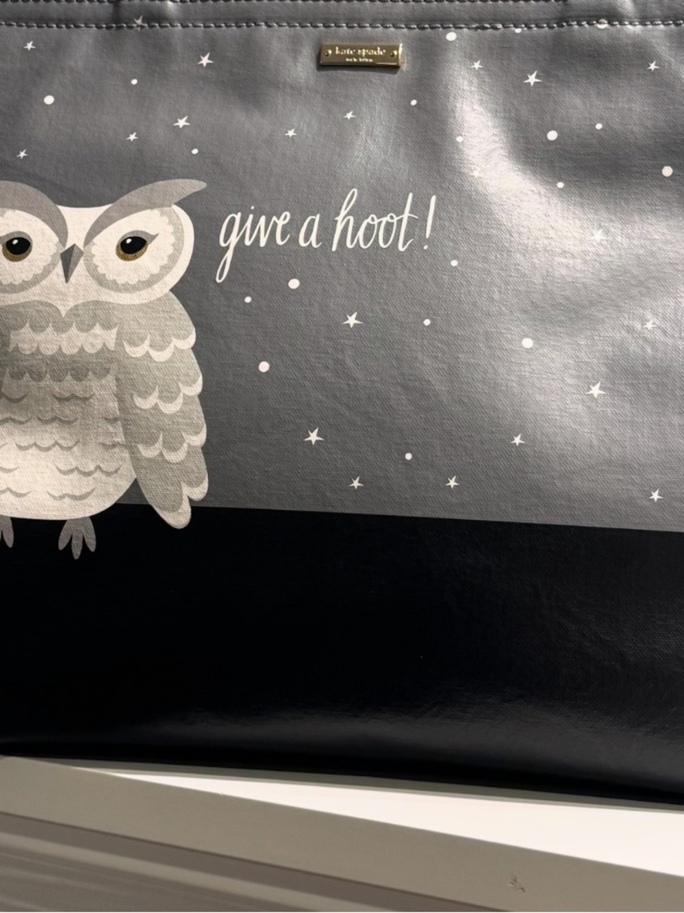 Kate Spade Give a Hoot Collectible Owl Leather Tote Bag 2018 Collection - Picture 8 of 8